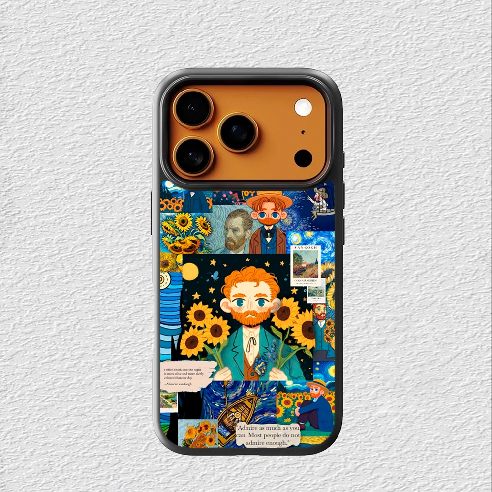 Case Hybrid Casing Softcase iphone 17 16 15 14 13 12 11 Pro Max Mini Plus X Xs Max XR Van Gogh Admir