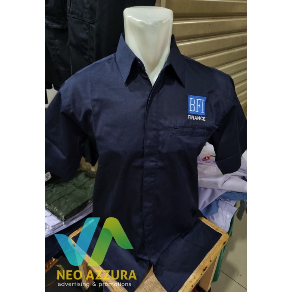Kemeja BFI  finance seragam kerja BFI finance pria/wanita lengan pendek & panjang | polos & formal