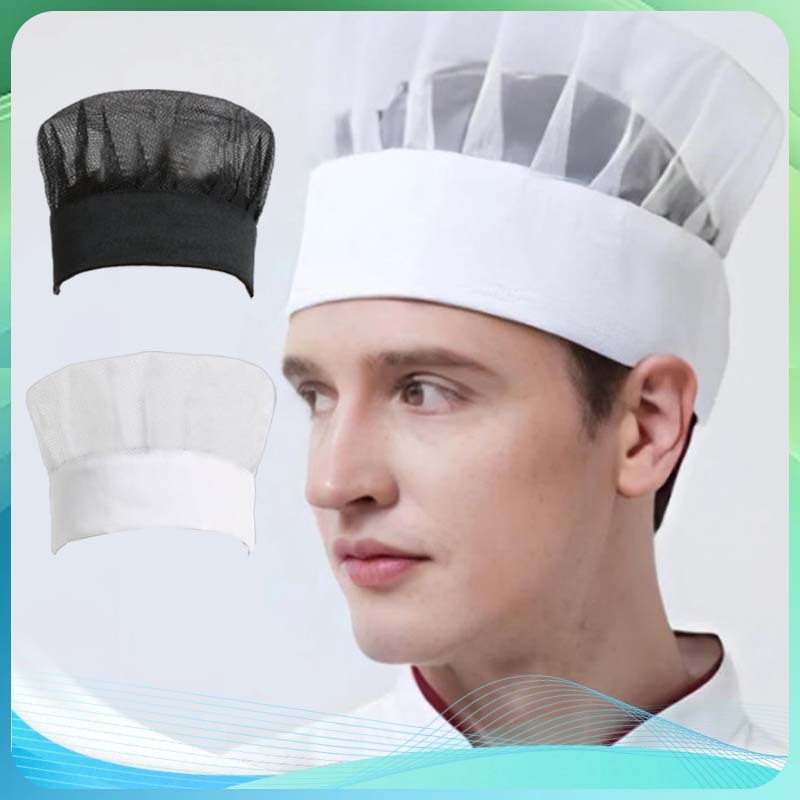 Topi Koki Chef Dewasa Topi Chef Tinggi Topi Koki Mesh Topi Chef Sushi Peci