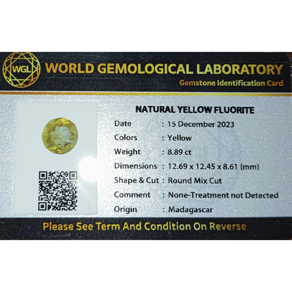 Cincin Mata Batu Natural Yellow Fluorite Big Size Premium +Memo Ring Perak 925 (Kolektor Item)