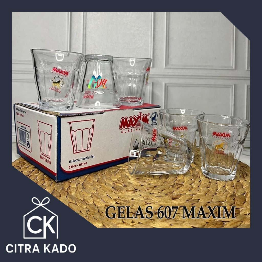 MAXIM GELAS KACA MAXIM- 607T/ GELAS KACA 160ML