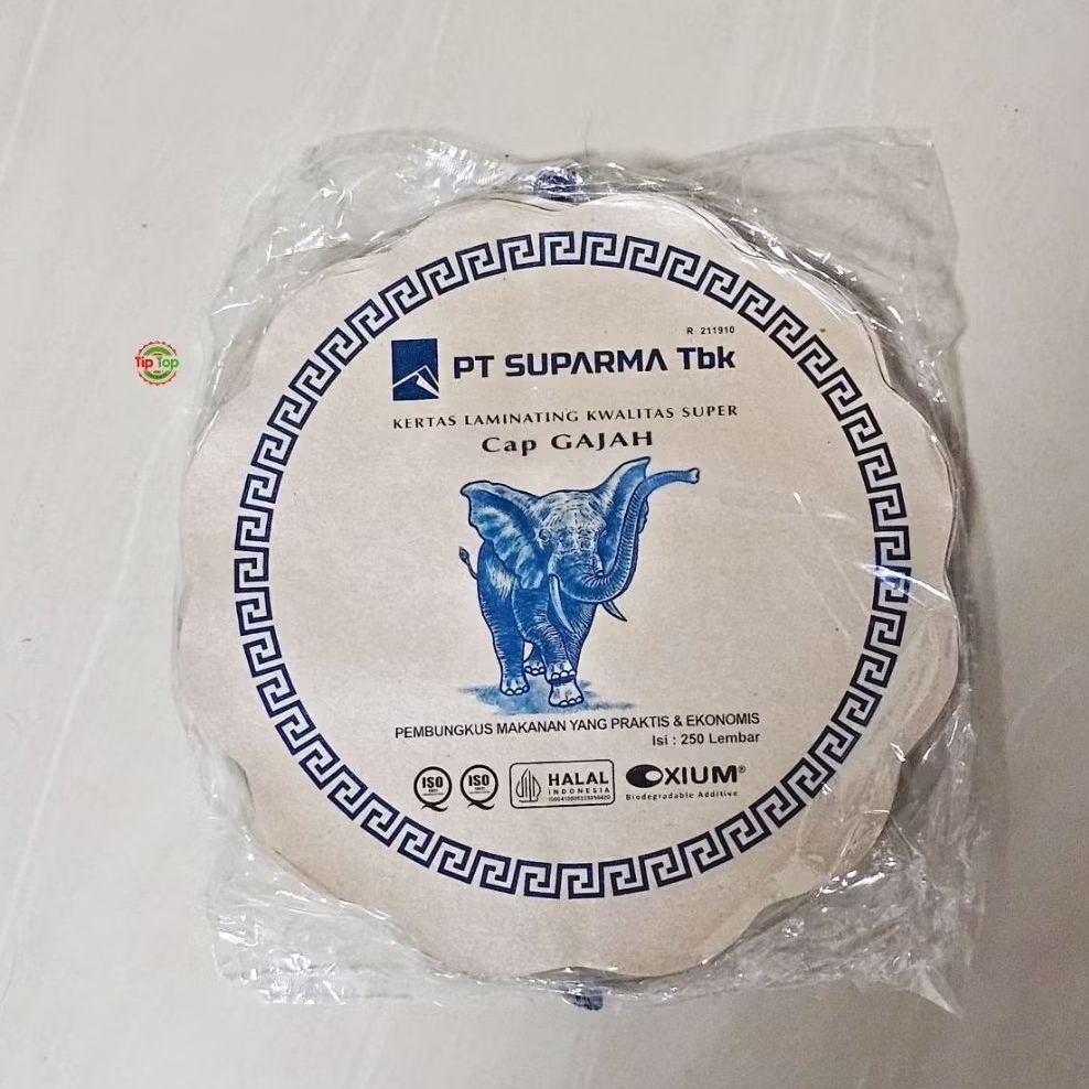 GAJAH BIRU Kertas Nasi Bunga / Kertas Kembang / Kertas Nasi Coklat