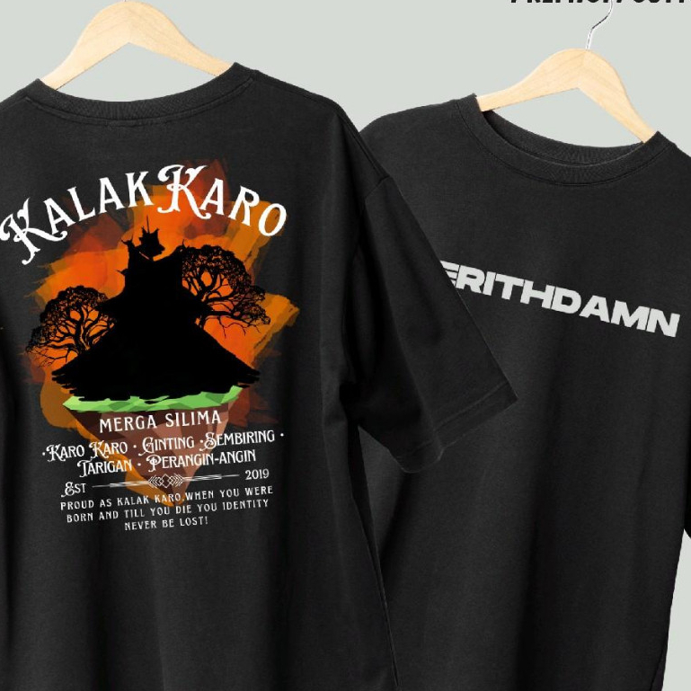 Kaos KALAK KARO Premium Cotton 24s Kaos Marga Batak T-Shirt Dewasa Unisex Berithdamn Cloth