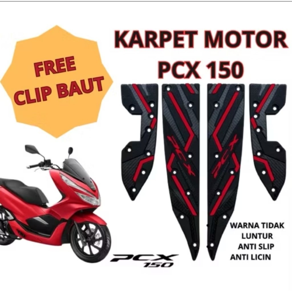 Karpet Motor Pcx 150 / Karpet Pcx  150 / Pijakan Kaki Pcx 150 / Alas Kaki PCX 150