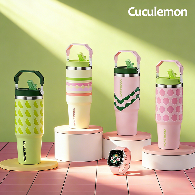 Cuculemon Termos Tumbler Stainless Steel 890ml Vacuum Dinding Ganda Anti Bocor  Tahan Panas Dingin 2
