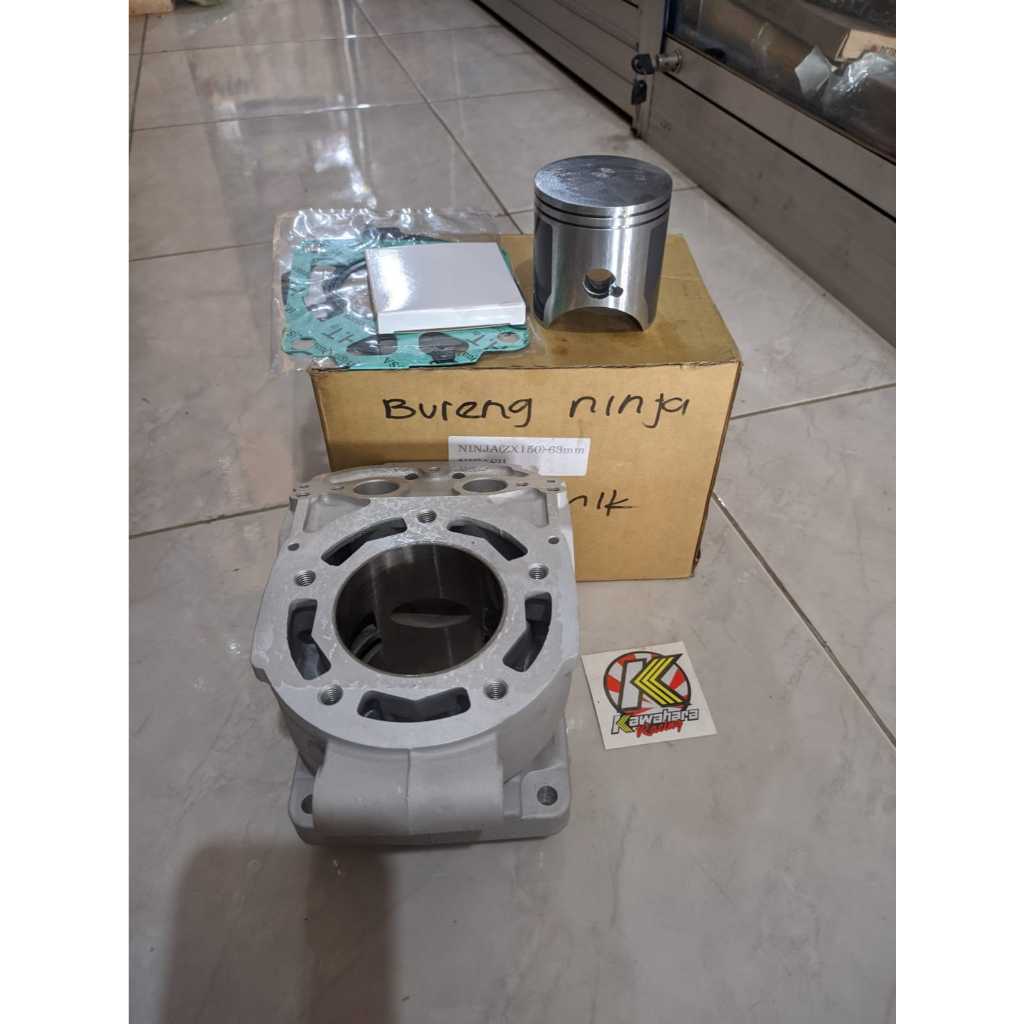 READY BLOK CYLINDER BLOK KAWAHARA RACING CERAMIC KERAMIK PISTON 59 MM  NINJA R RR SS 150 PIN PEN 15 