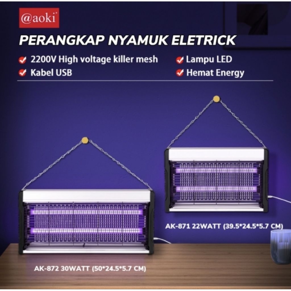 Insect Killer / Mosquito Killer / Perangkap Nyamuk AOKI AK-871 / AK-872 - Lampu UV