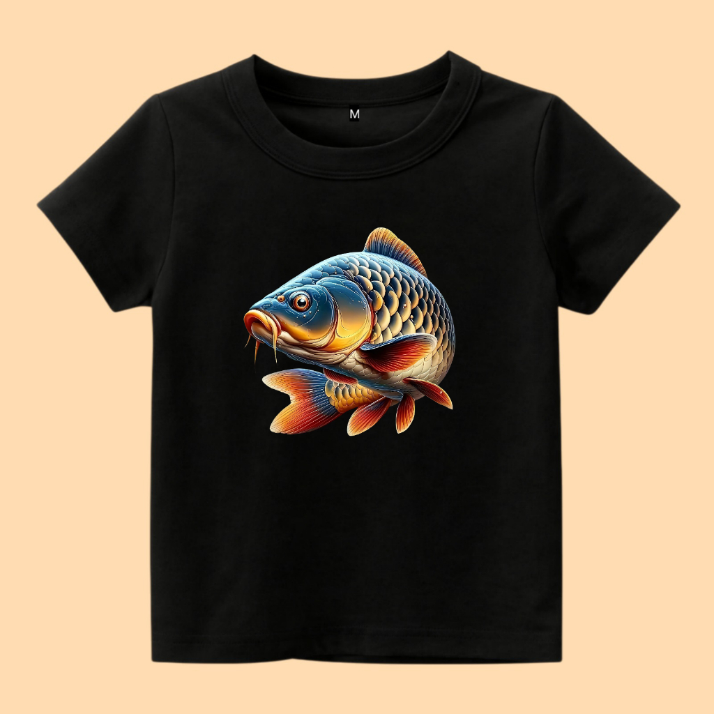 Baju kaos anak gambar ikan mas lucu