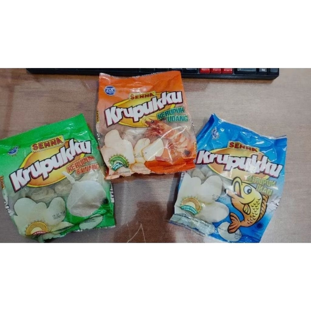 PASTI MURAH - SENNA KRUPUKKU 200GR - KERUPUK MENTAH - KERUPUK UDANG - KERUPUK IKAN - KERUPUK BAWANG 