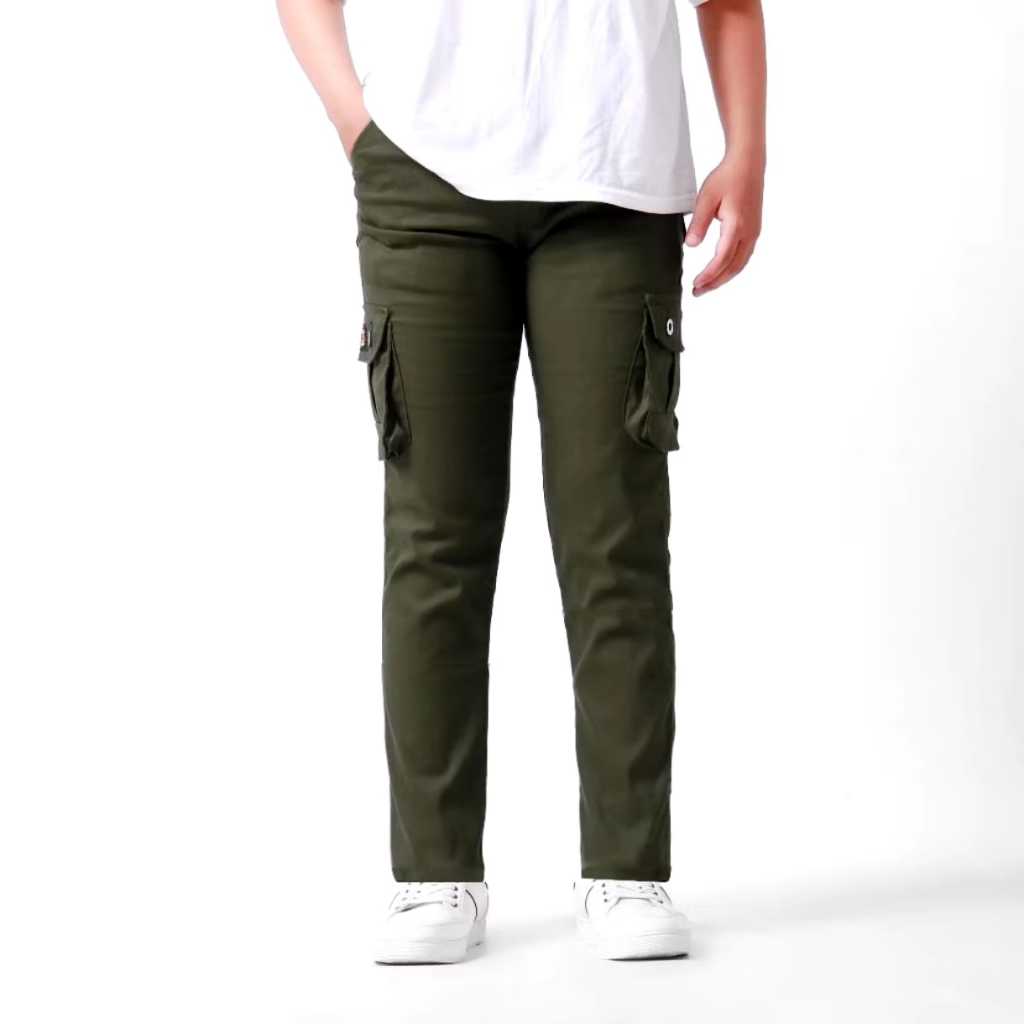Meaning Circle - Celana Cargo Slim Straight - Dapper Olive