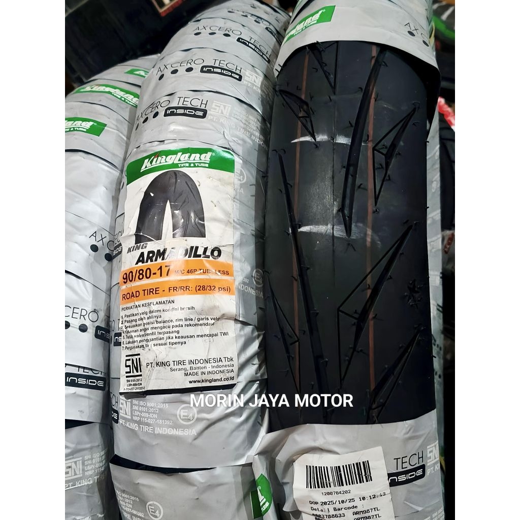 BAN LUAR 90/80-17 TUBELESS RTX ARMADILLO KINGLAND AXCERO TECH