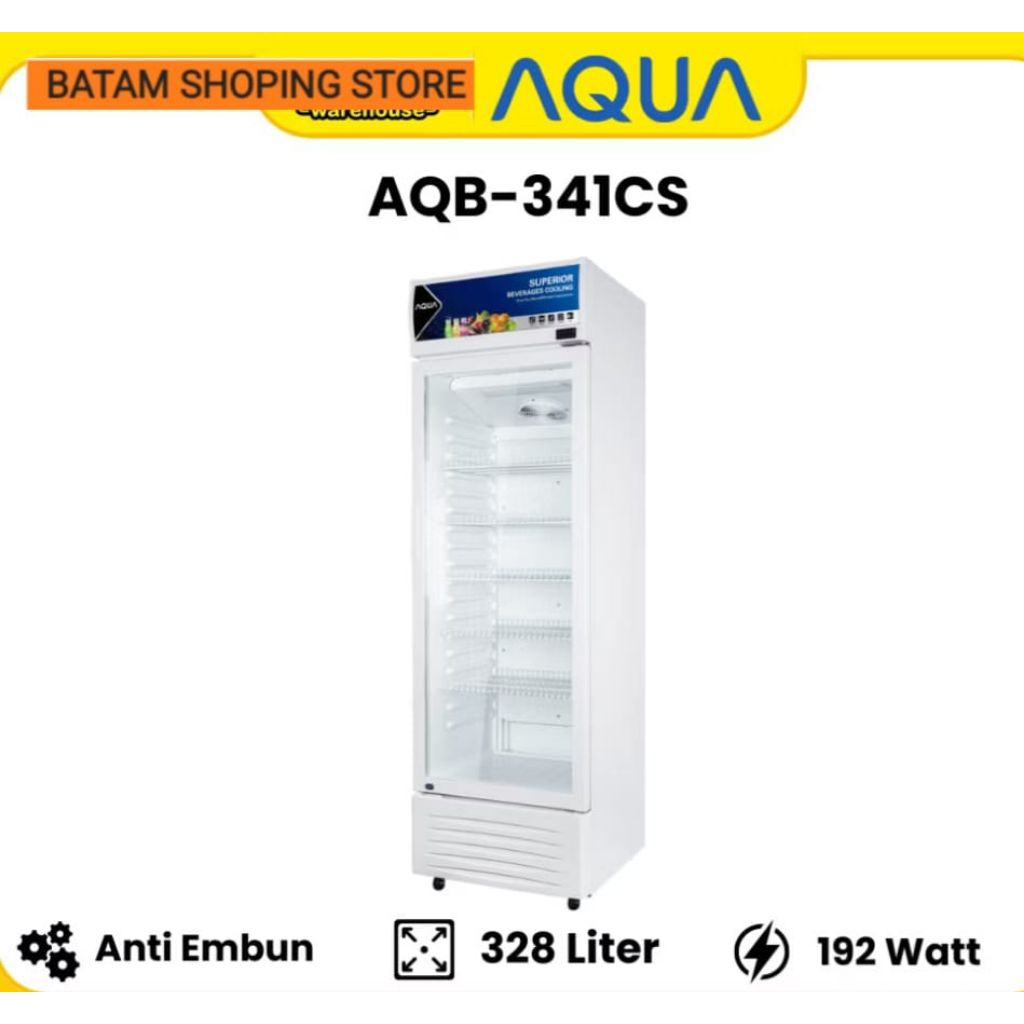 SHOWCASE AQUA AQB-341CS KAPASITAS 328 LITER GARANSI RESMI