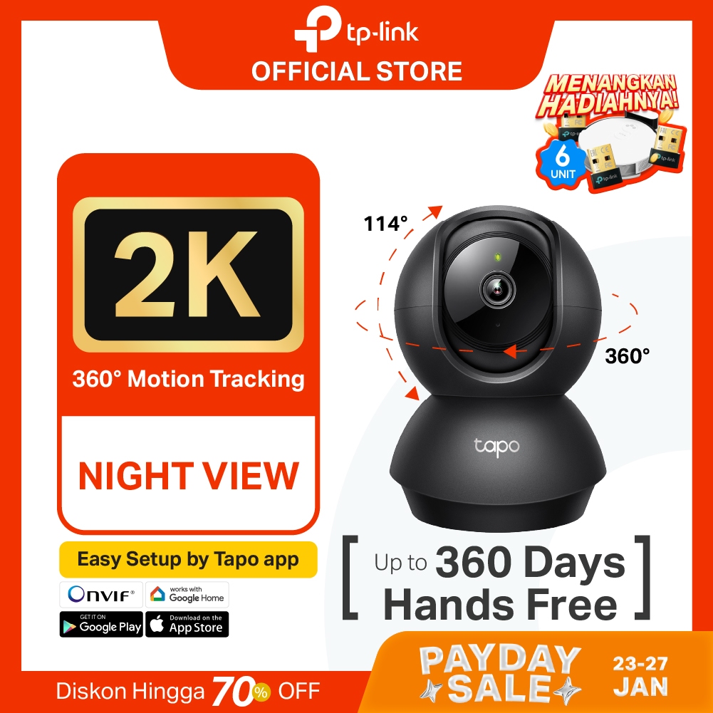 TP-Link | Tapo C211 2K WiFi Camera Smart IP CCTV 360° Security 3MP Night Vision Mini 2-Way Call New