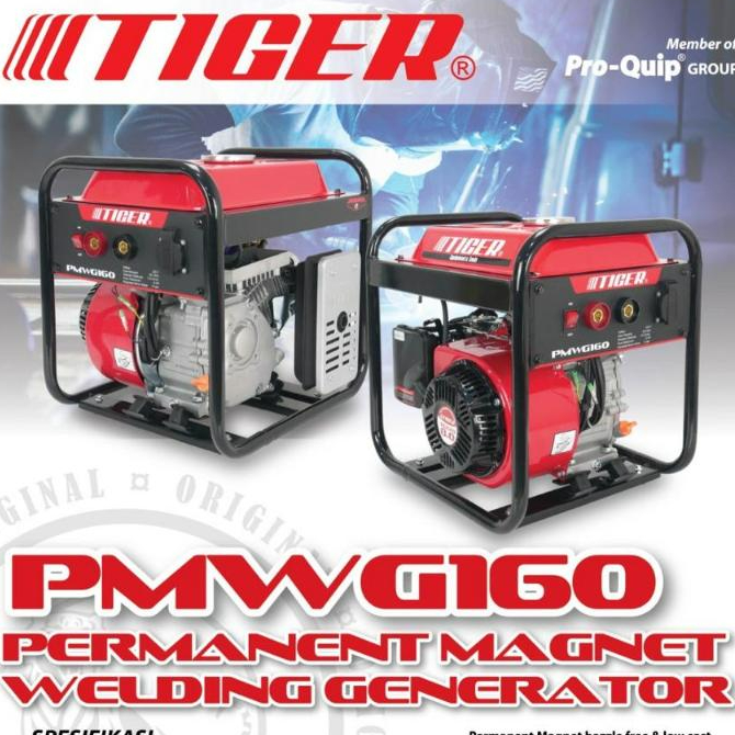 Mesin Las TIGER PMWG160 Generator Las Magnet Permanen Listrik Maks 1000 watt