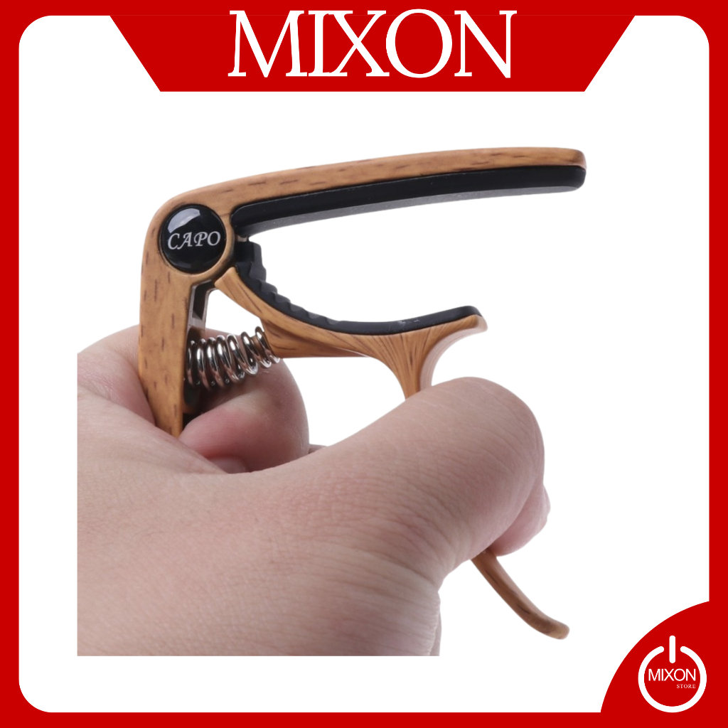 Capo Gitar Estetik Kapo motif kayu