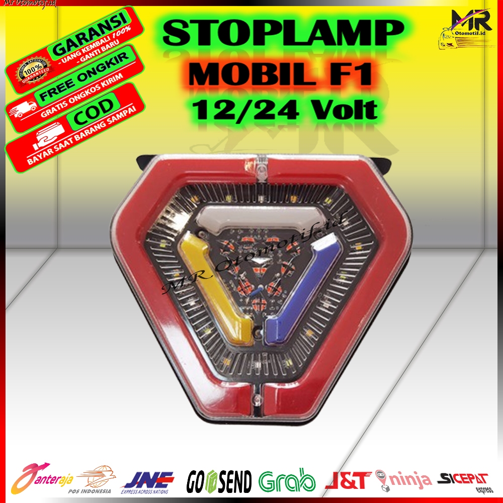 Lampu Stoplamp LED Variasi Stop lamp Rem Belakang Model F1 Terbaru LED Running Raning Sein Sen Mobil