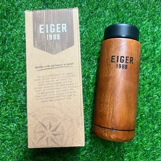 Botol Minum Eiger1989 Timberlake Tumbler Bottle 500Ml Cover Kayu