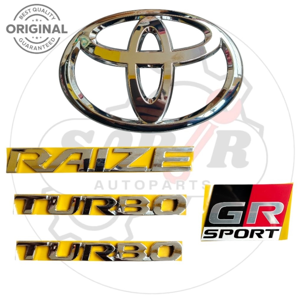 emblem logo toyota Raize turbo sport original/emblem logo toyota raize chrome