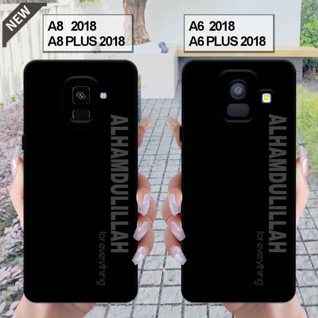 Case Samsung  A6 2018 | A6 PLUS 2018 - Samsung A8 2018 | A8 PLUS 2018 _Silikon casing hitam bening