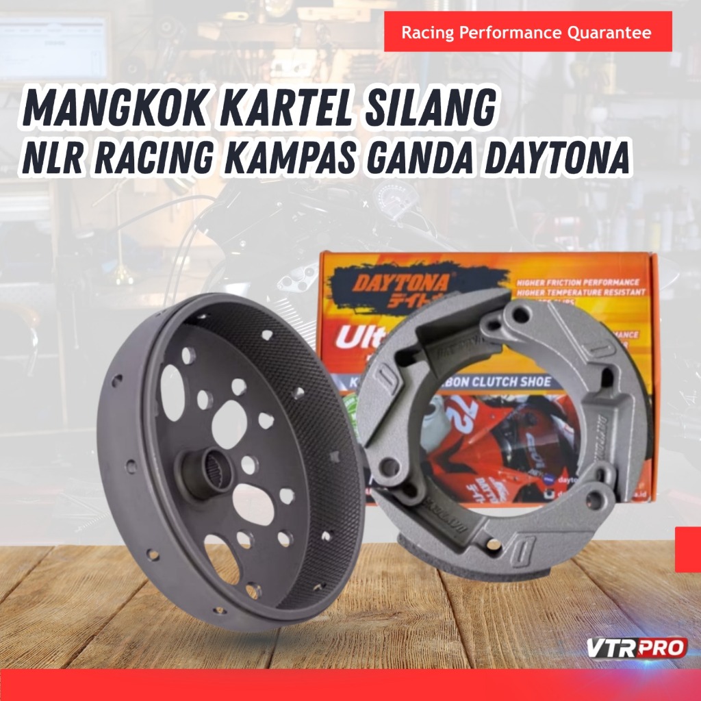 Paket CVT Mangkok Ganda Kartel Silang + Kampas Ganda DAYTONA Anti Gredeg Anti Getar Tarikan Enteng B