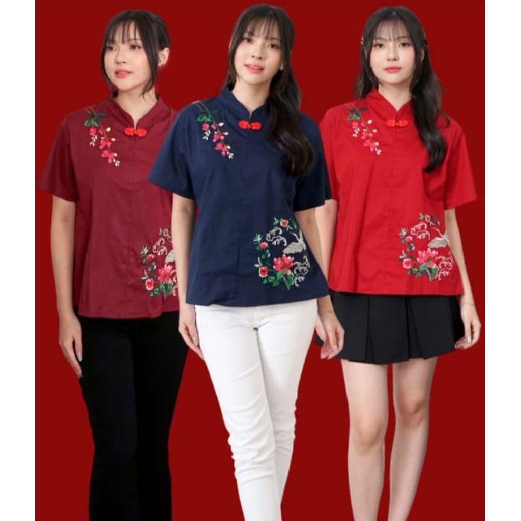 B7254 | ATASAN CHEONGSAM WANITA IMPORT PREMIUM