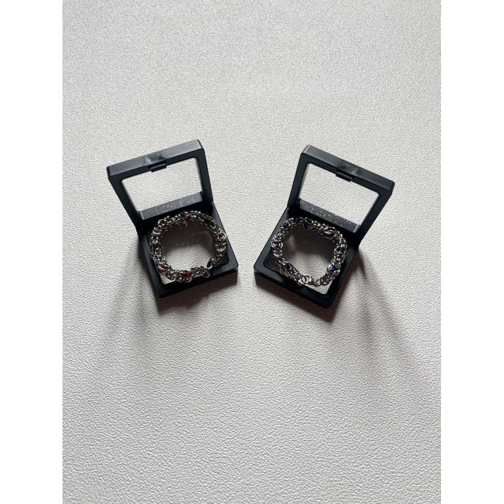 Obsidian Blue Bracelet & Obsidian Red Bracelet