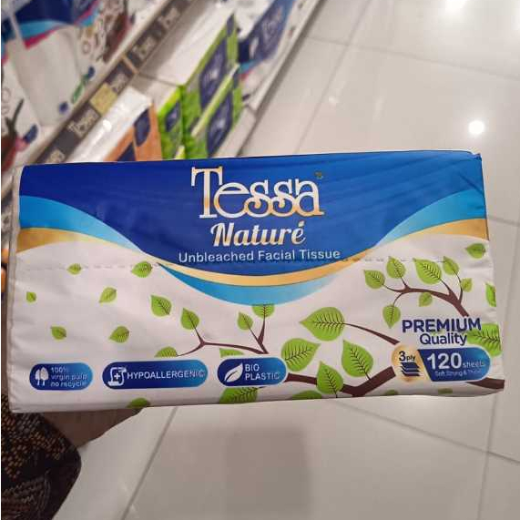 TESSA NATURE UNBLEACHED FACIAL TISSUE - PREMIUM QUALITY