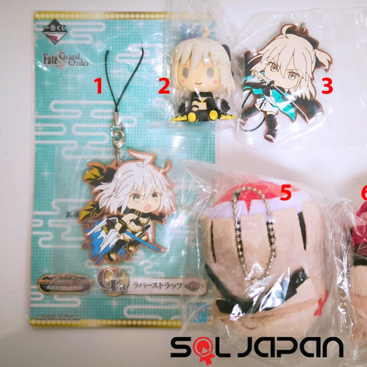 Fate Grand Order FGO Chokonokko Kuji Figure Mochi Mascot Rubber Strap Acrylic Keyholder Saber Alter 