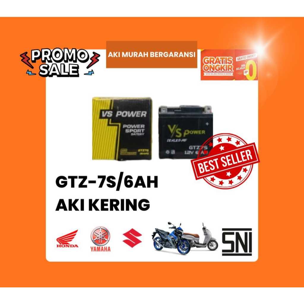 Aki Motor Baterai GTZ7S / GTZ6V / GTZ 7S / YTZ7S MTZ6VS Yamaha Lexi