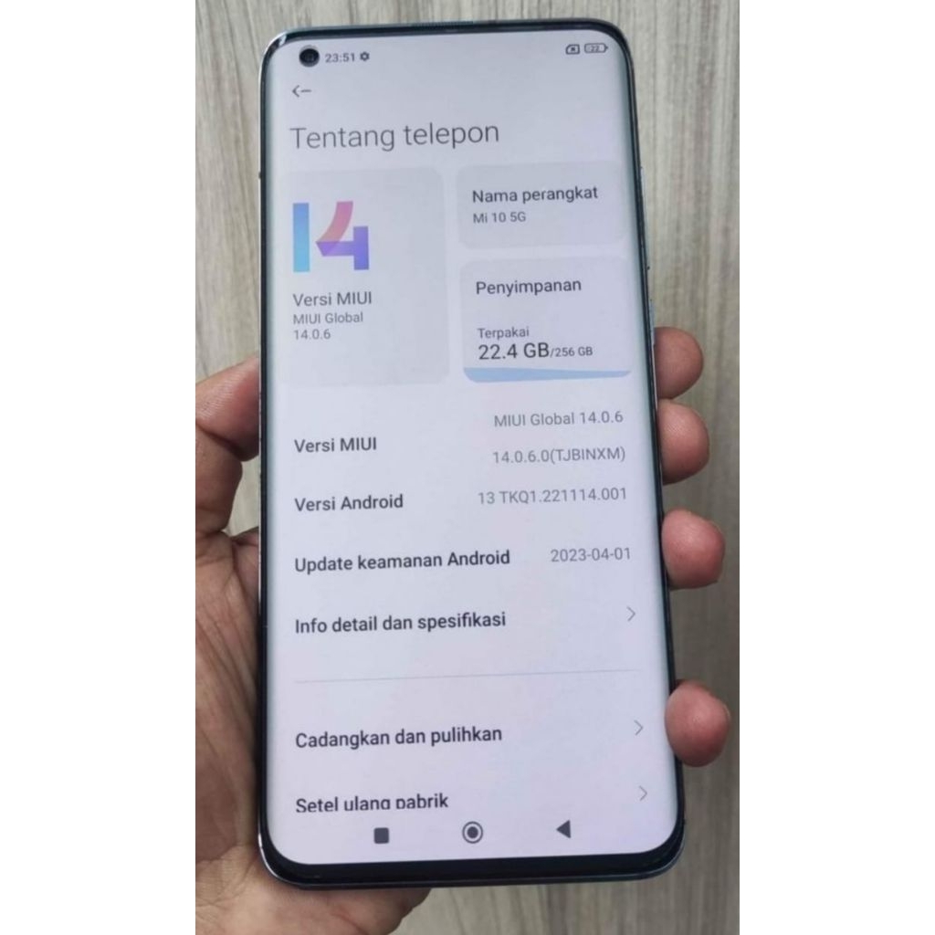 LCD Touchscreen Mi 10 5G Type S