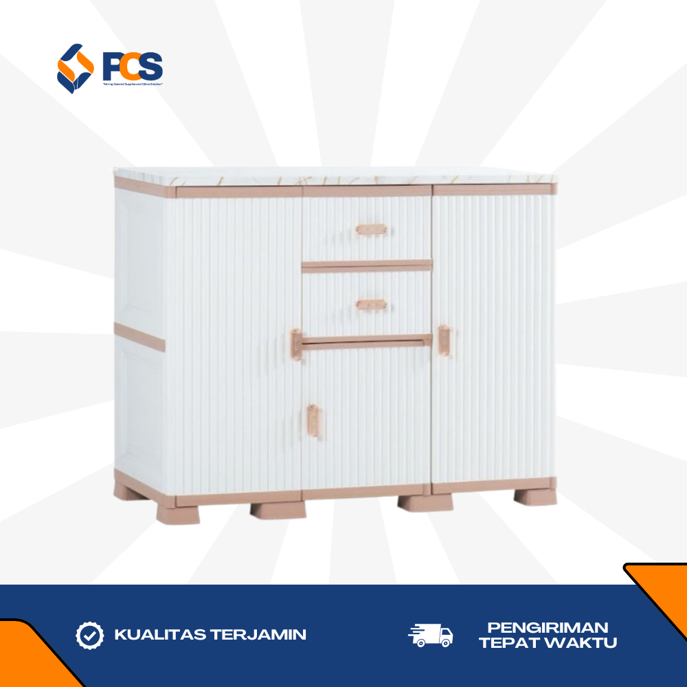 Kabinet Plastik OTC Credenza Luxury / Lemari Plastik Kabinet / Drawer Modern