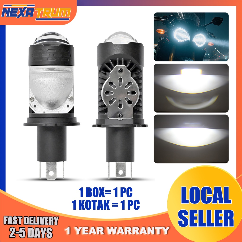 1Piece Lampu LED H4 Projector Lens Lampu Headlamp Laser Kipas Pendingin Mobil Motor Full Aluminium