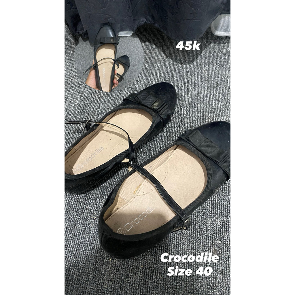 preloved sepatu wanita crocodile