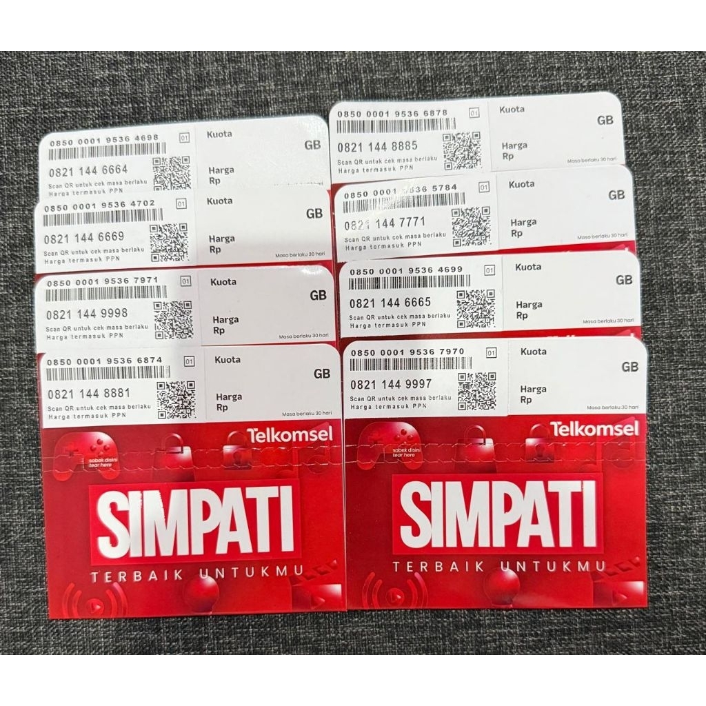 Kartu Perdana Telkomsel 11 digit + Kuota 3GB segel no cantik telkomsel