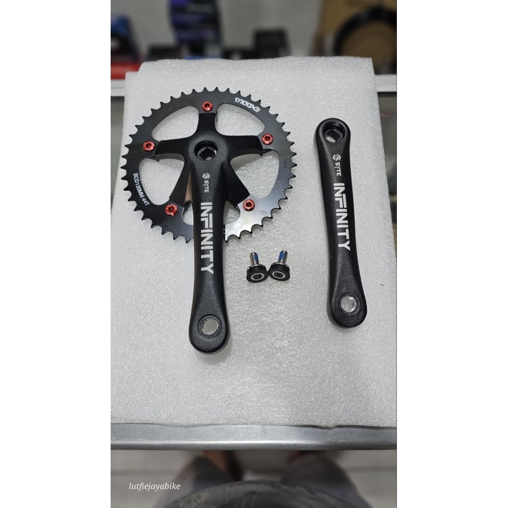 Crank Syte Infinity Bb Kotak Single Speed 46T - 44T Fixie Mtb Federal Minion Crankset Co