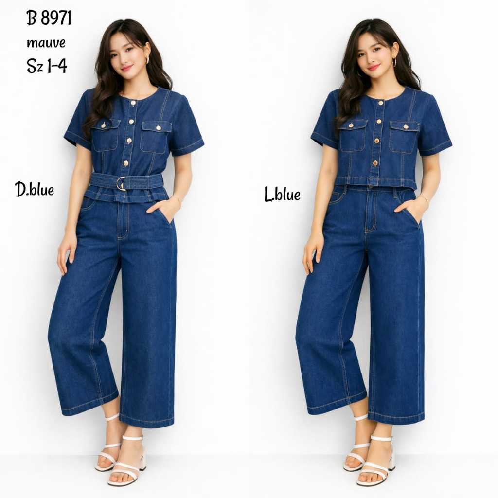 MAUVE One Set Jeans Panjang Kulot Wanita 8971