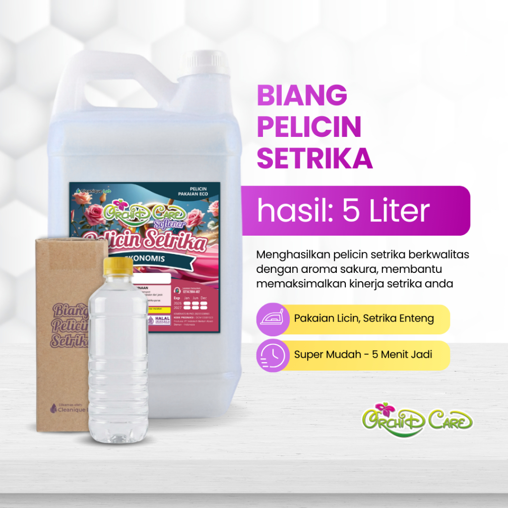 Konsentrat Pelicin Pakaian Biang Pelicin Baju Setrika 550 mL Jadi 5 Liter