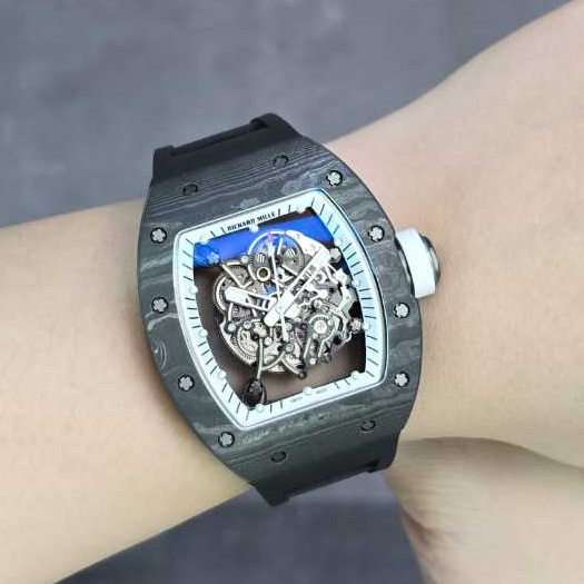 Jam Tangan Luxury RM 055 Bubba Watson Marina Circuit 42mm Swiss Automatic Black Dial