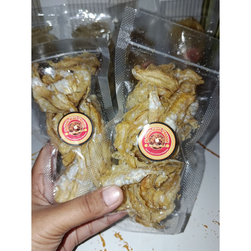 Olahan ikan trasak sudah mateng siap saji berat 50grm, 100grm, 250grm