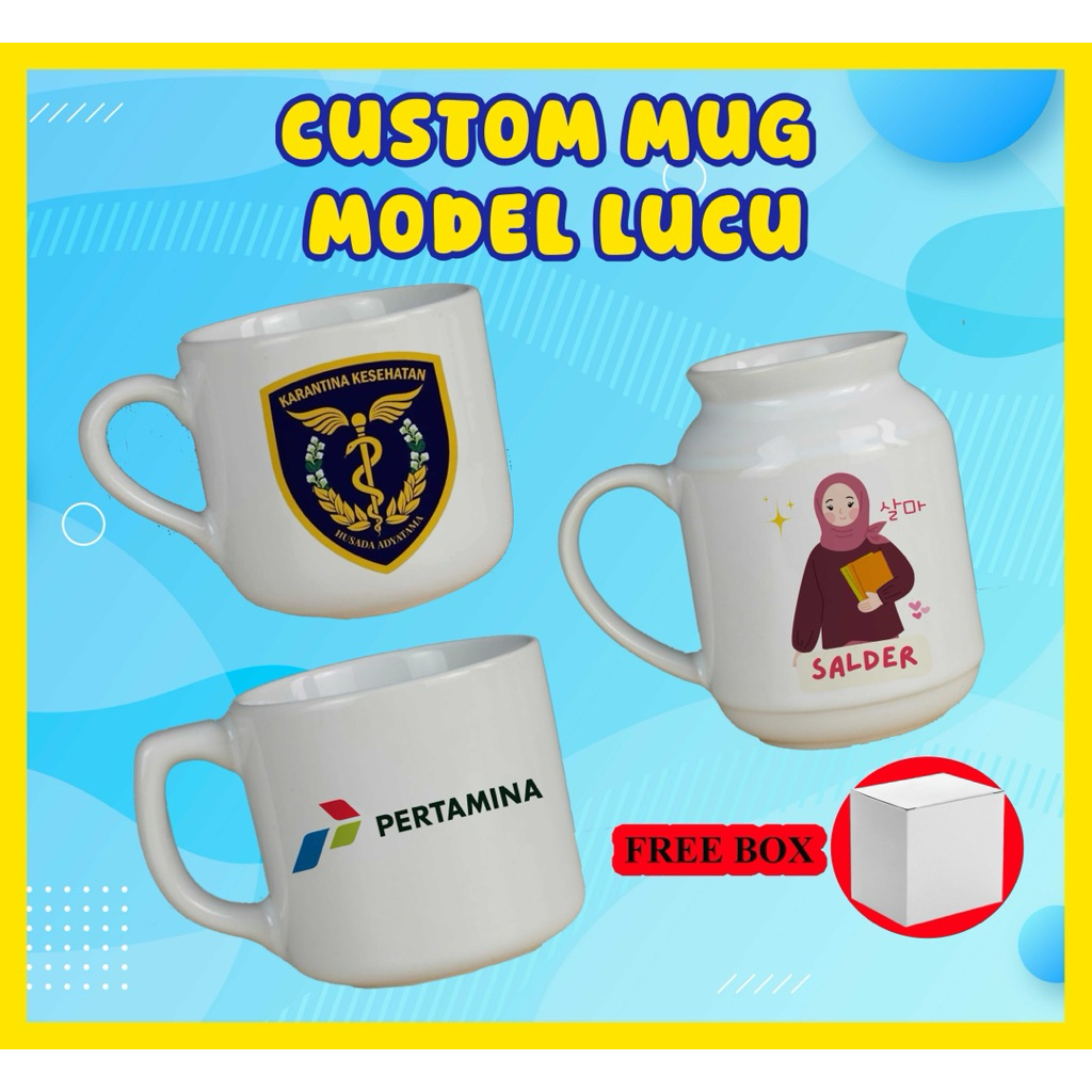 BISA SATUAN - MUG CUSTOM - MUG CUSTOM AESTETIK - - SANLIN MUG KUCU - CUSTOM MUG LUCU SABLON MUG - SO