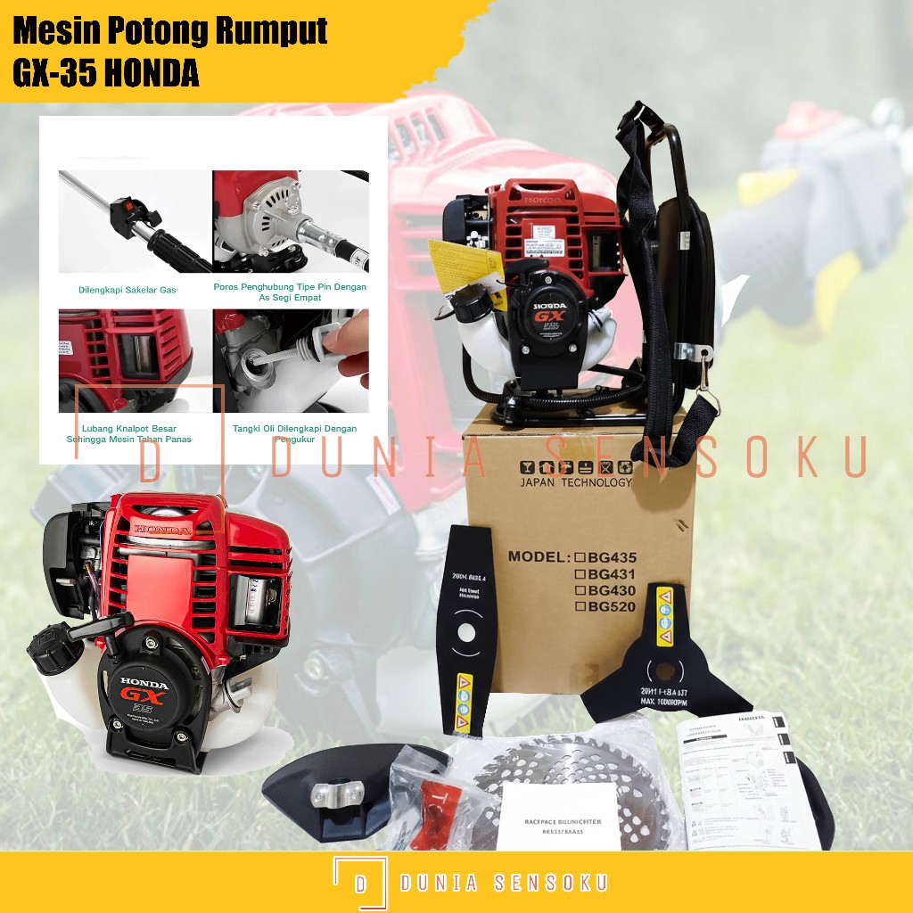 New Mesin Potong Rumput 4 Tak Gendong GX35 Honda