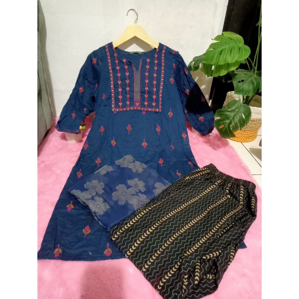 kurti set lengkap/baju India set (pl)