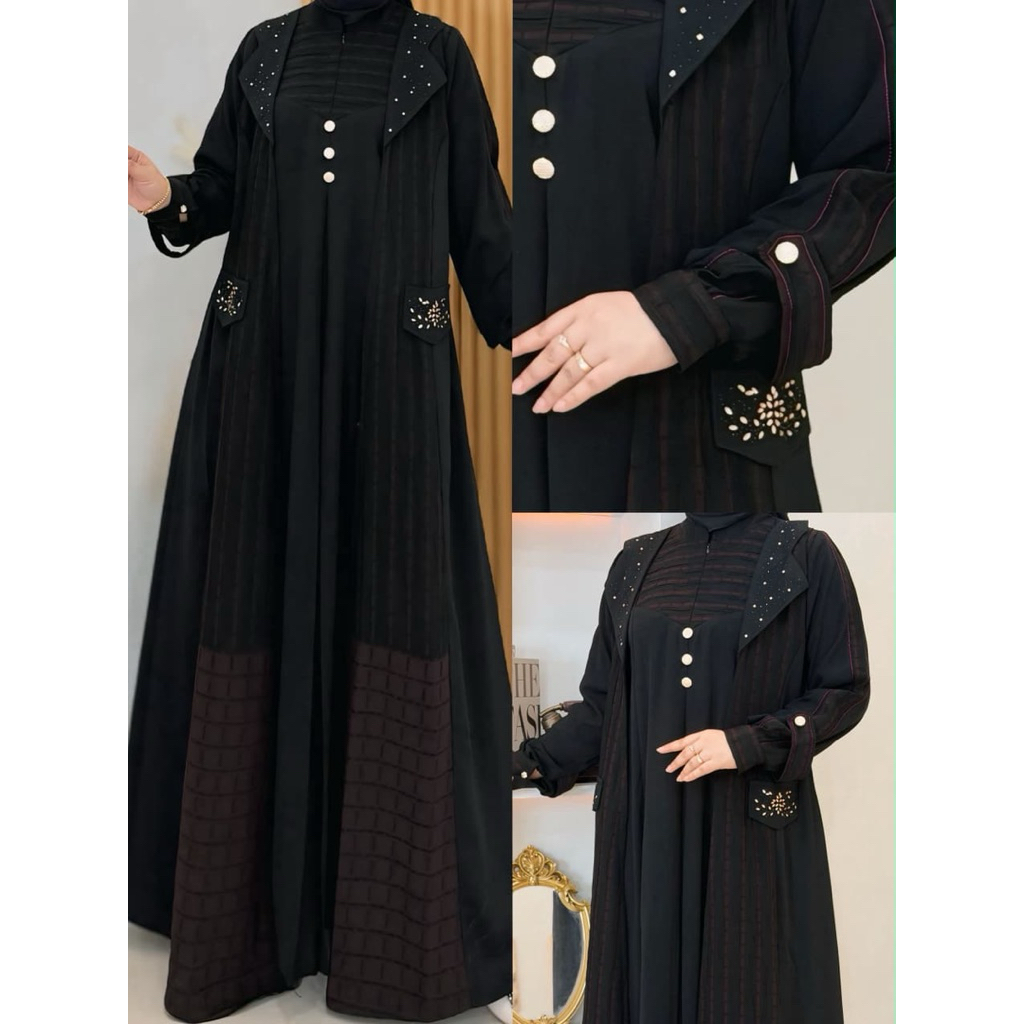 ABAYA TURKIE,ABAYA HIKMAT MURAH,ABAYA HITAM PREMIUM,ABAYA KEKINIAN