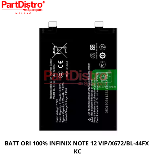 BATTERY COCOK UNTUK INFINIX NOTE 12 VIP X672 BL-44FX