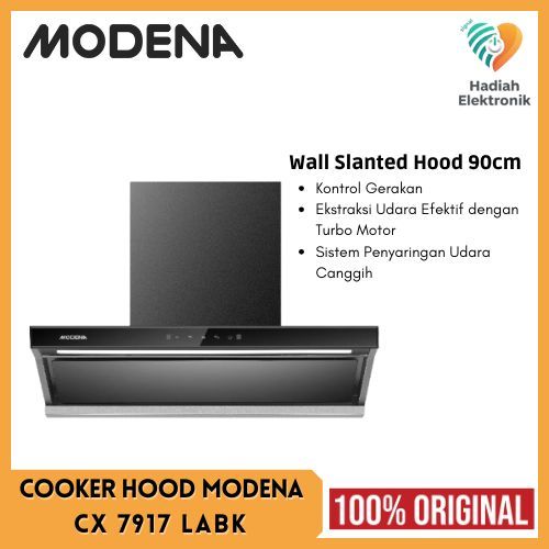 CHIMNEY HOOD MODENA CX 7917 LABK COOKER WALL SLANTED HOOD 90CM TOUCH CONTROL / CX7917LABK