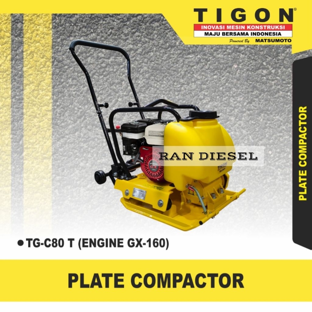 Mesin Stamper Kodok TIGON TG C80 T + Engine GX 160