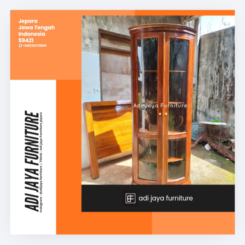 lemari kaca lemari pajangan kaca lemari pajangan sudut lemari tas wanita lemari rak buku kayu jati