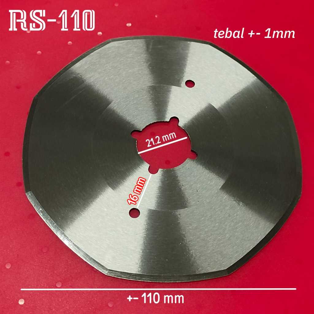 ( Grade A ) Pisau Mesin Potong Kain Bulat Segi 8 110 Mm Rs-110 / Pisau Octa 110 Miso-11231 /