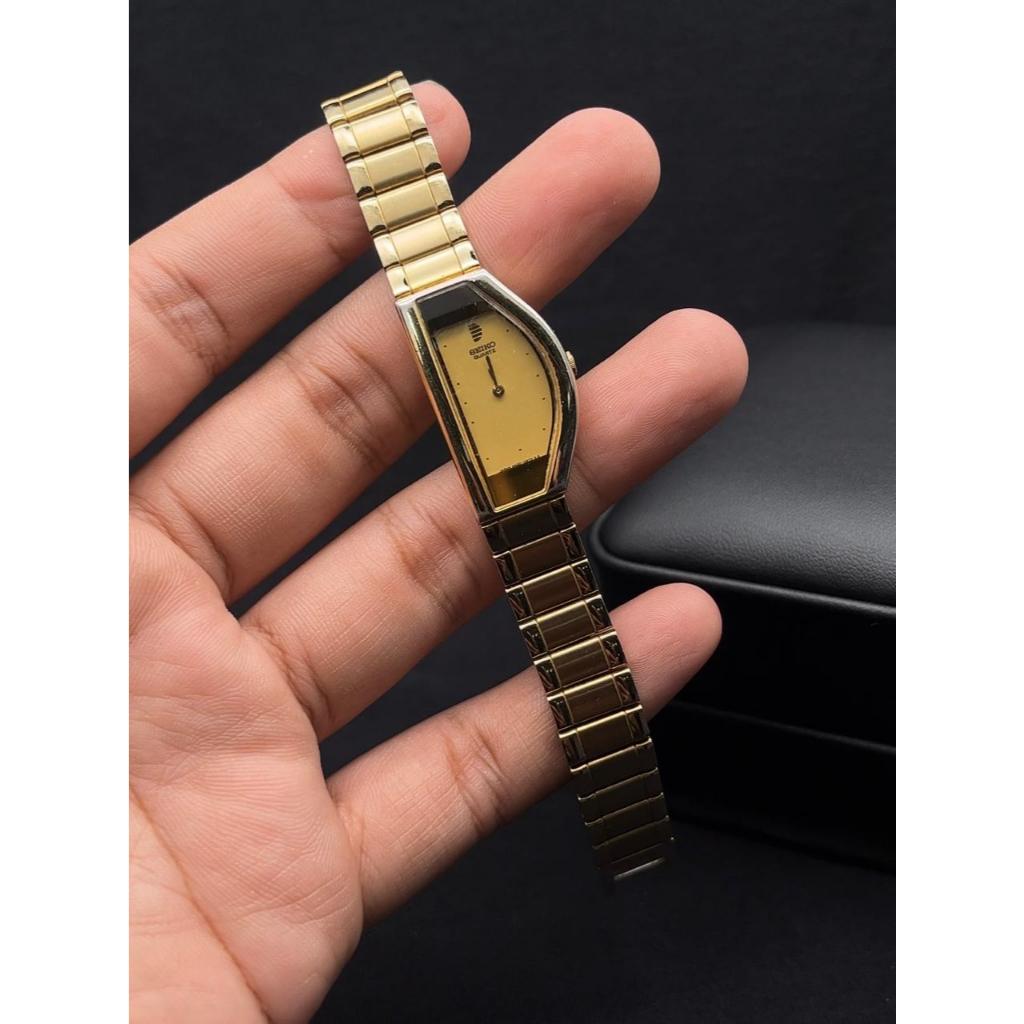 Jam Tangan Seiko Rare Vintage Half Moon Dual Finish Watch Bracelet