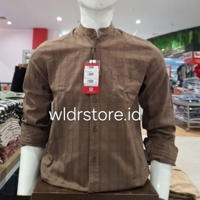 gabrielle kemeja koko pria lengan pendek regular fit 007 coffee